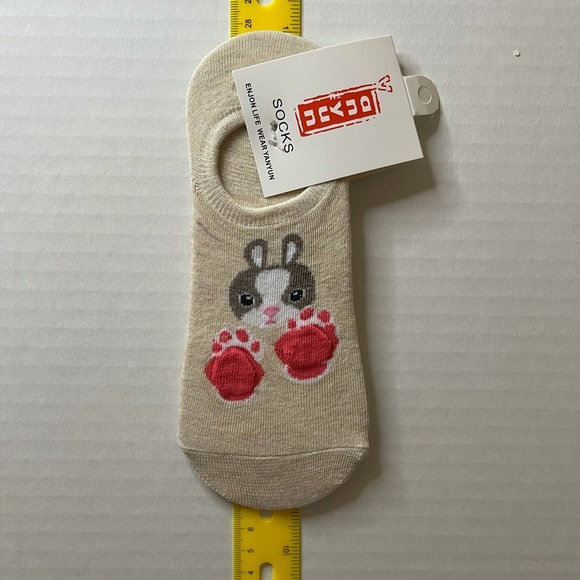 Low rise socks, New, Rabbit, Bunny, Beige - Picture 5 of 5